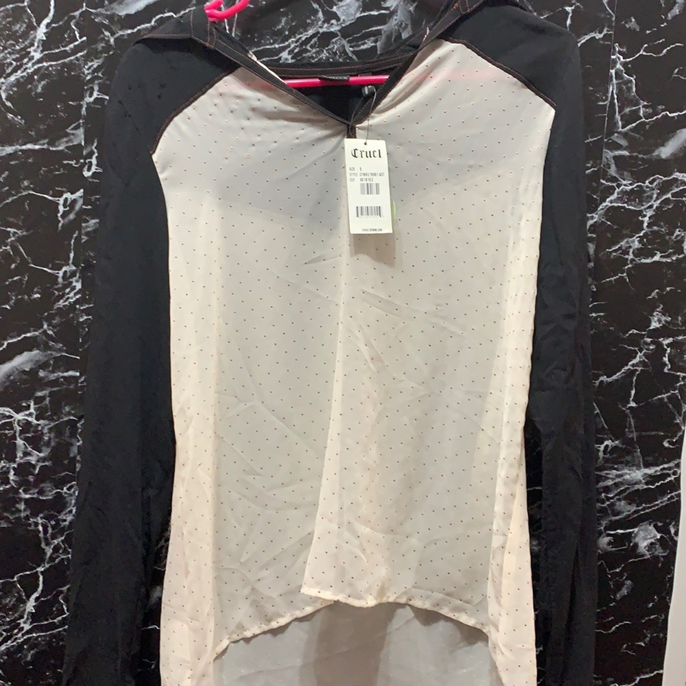 Black and white blouse